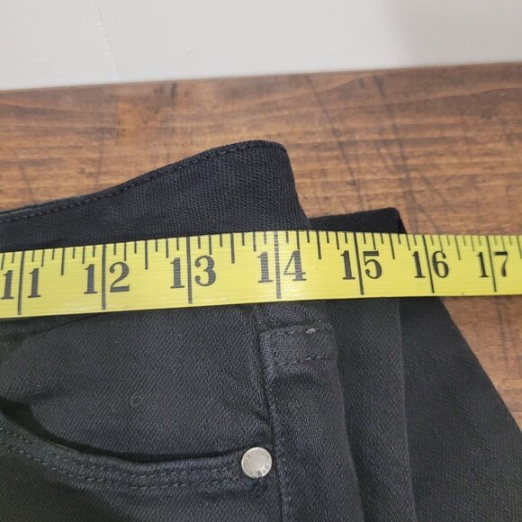 EUC Paige Jeans Women's sz 25 Black Straight Leg Low Rise Premium Denim Jeans - Picture 9 of 10